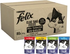 Felix Elke Dag Feest Mix Selectie In Gelei - Katten Natvoer - 80 X 85g -RHRQuality winkel 1200x925