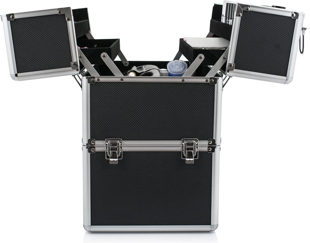 SUNONE Make Up Koffer Robuust Zwart XXL 1 SUNONE Make Up Koffer Robuust Zwart XXL