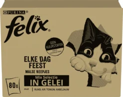Felix Elke Dag Feest Mix Selectie In Gelei - Katten Natvoer - 80 X 85g -RHRQuality winkel 1200x946 1