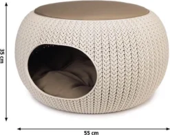Curver Cozy Pet Home - Kattenmand - Crème - Ø 55 Cm 9 Curver Cozy Pet Home - Kattenmand - Crème - Ø 55 Cm -RHRQuality winkel 1200x958