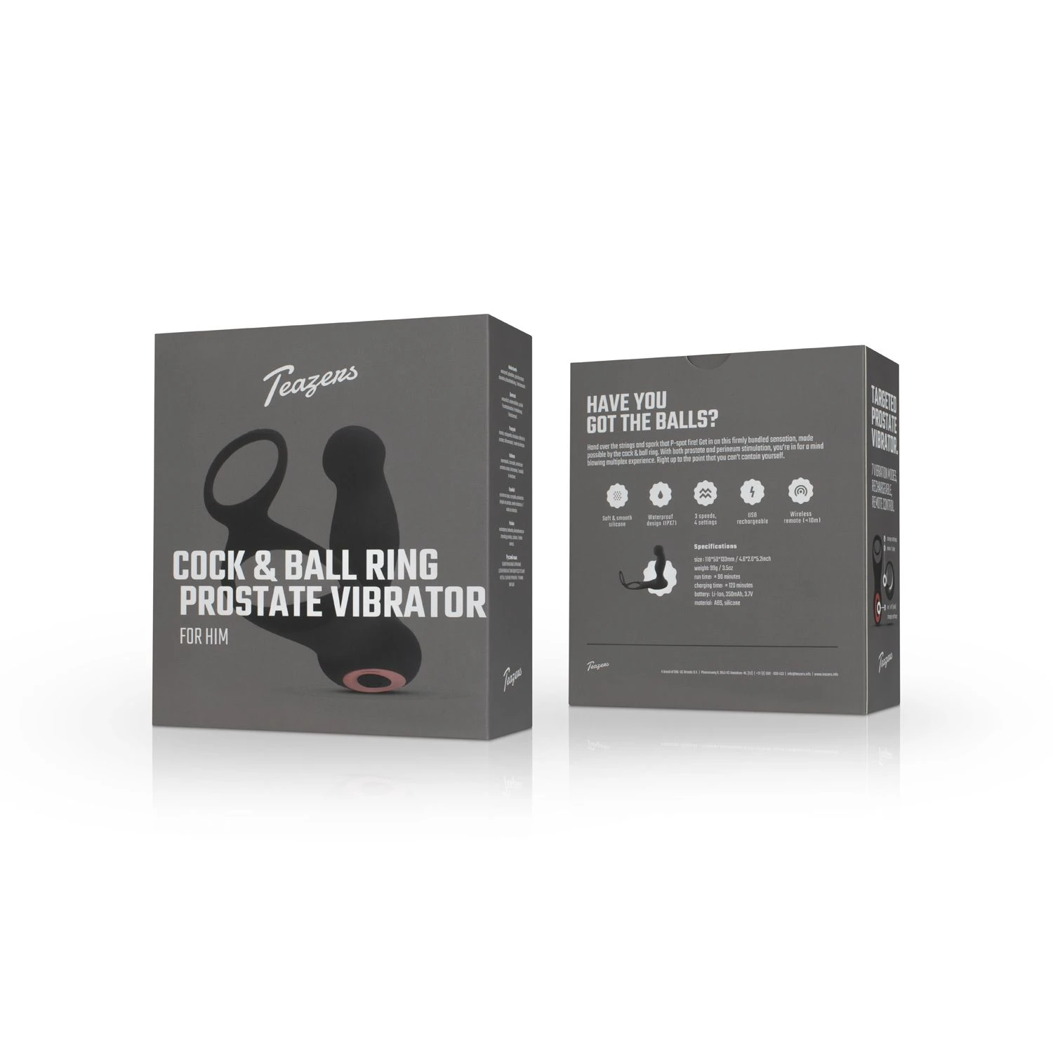 Teazers Cock And Ball Ring Prostate Vibrator Met Afstandsbediening 2 Teazers Cock And Ball Ring Prostate Vibrator Met Afstandsbediening - Afbeelding 2