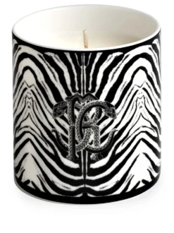 Heren Roberto Cavalli Home Geurkaars Met Zebraprint (270g)
