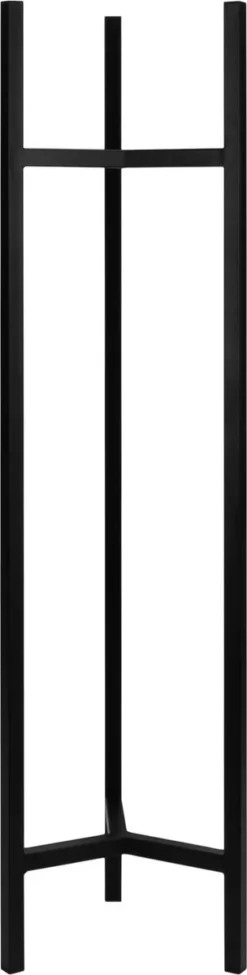 QUVIO Plantenstandaard Inclusief Pot - Staande Plantenbak - Metaal - Plantenbak - Plantenhouders - Planten Zuilen - Voor Buiten - Bloempot - 22 X 22 X 90 Cm - Zwart -RHRQuality winkel 304x1200