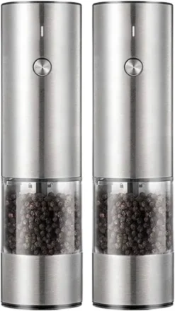 GOV Elektrische Peper- En Zoutmolen RVS XL Oplaadbaar - Automatische Pepermolen