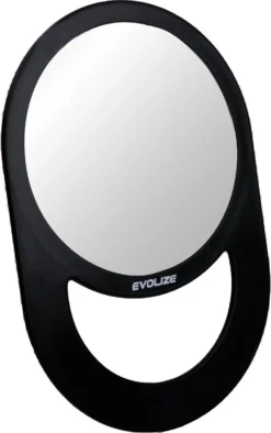 Evolize Onbreekbare Spiegel Met Handvat - Ø 16,5 Cm - Ophangbaar - Rond - Handspiegel - Kappersspiegel - Reisspiegel - Make Up - Afmeting: 28 X 19 Cm - Zwart -RHRQuality winkel 753x1200