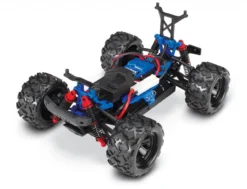 LaTrax Teton 1/18 Electro Monster Truck RTR - Zwart -RHRQuality winkel 76054 3qtr chassis 97441 1 1