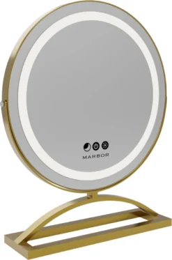 Marbor Make Up Spiegel Met LED Verlichting - Goud - Hollywood Mirror