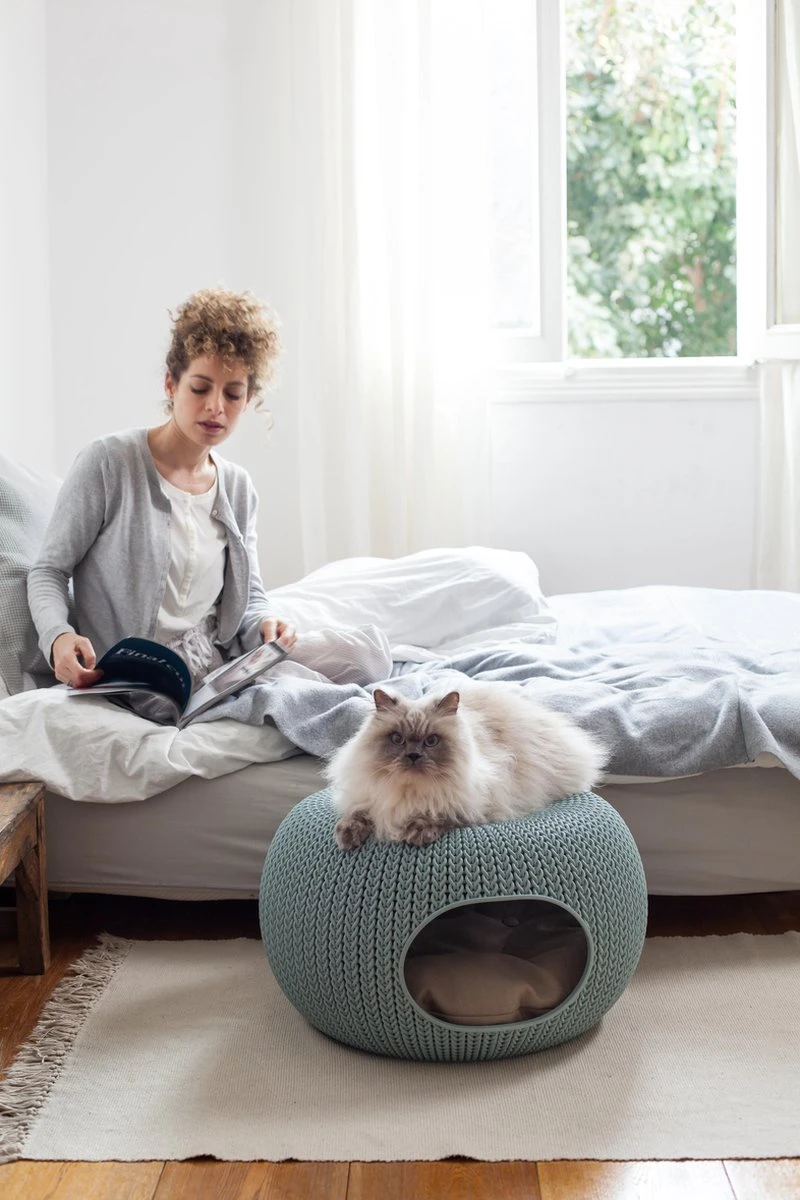 Curver Cozy Pet Home - Kattenmand - Crème - Ø 55 Cm 7 Curver Cozy Pet Home - Kattenmand - Crème - Ø 55 Cm - Afbeelding 7