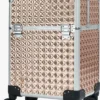 Koffer Gouden Kleur | Beautycase / Beautykoffer / Trolley Van Aluminium - 8 Wielen - Kapper Koffer - Tattoo Koffer - Nagel Koffer - Make-up Koffer