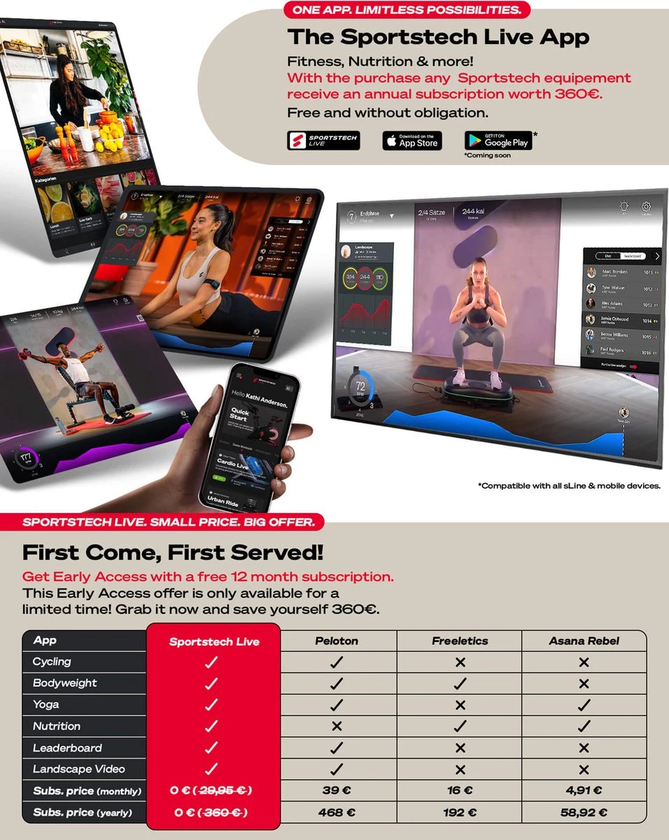 Sportstech Germany - 4D-trilplaat VP400 Met Uniek Gebogen Ontwerp 7 Sportstech Germany - 4D-trilplaat VP400 Met Uniek Gebogen Ontwerp - Afbeelding 7