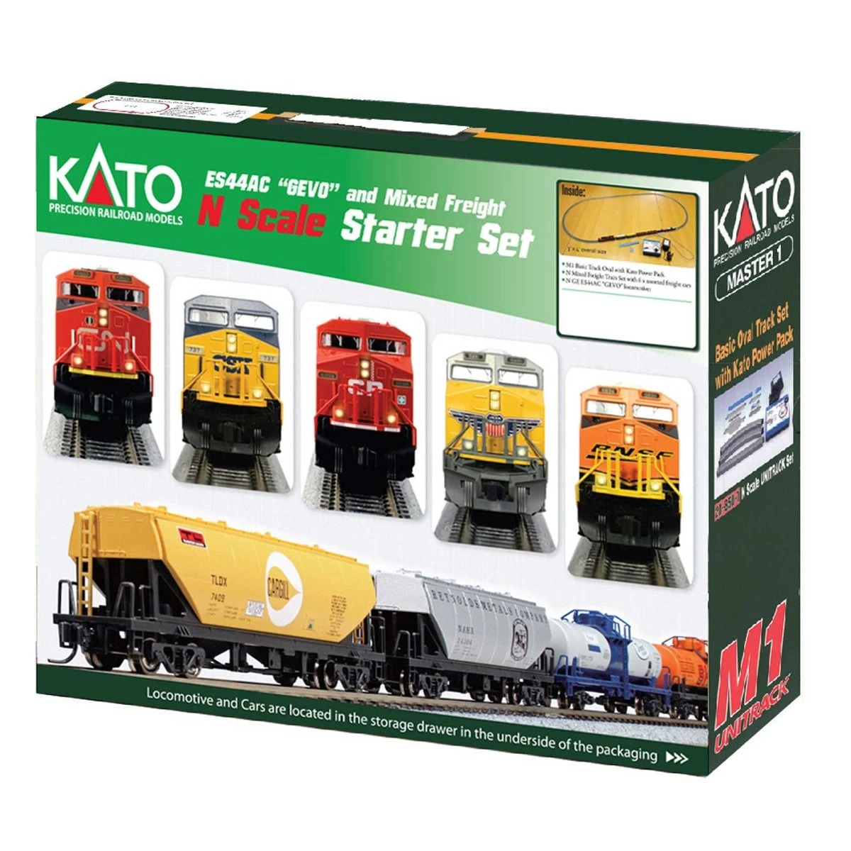 Kato N Scale ES44AC Freight Train Set, UP 1 Kato N Scale ES44AC Freight Train Set, UP