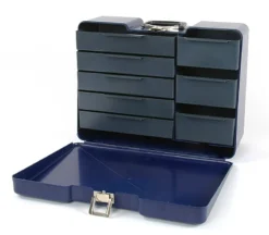 Robitronic R14020B Polybutler Pit Box For Tools Blue With 8 Draws {tas}